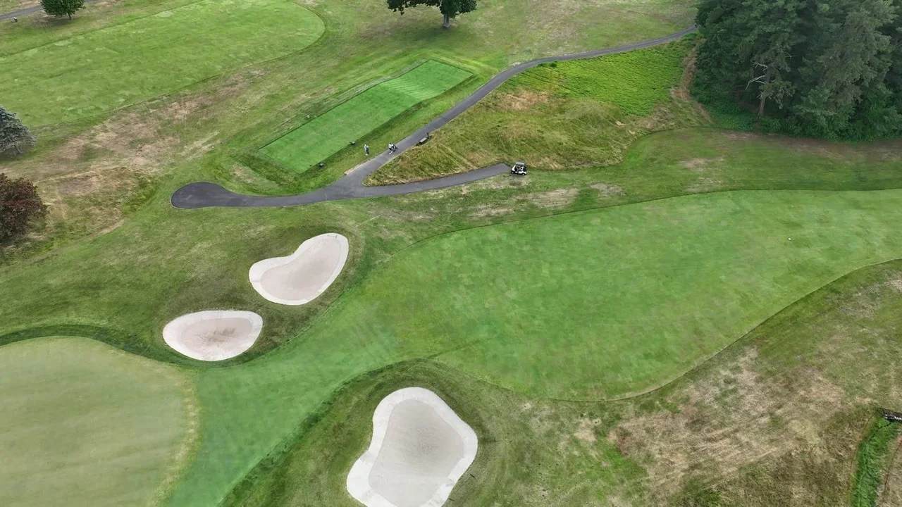 Aerial survey of a Connecticut golf course